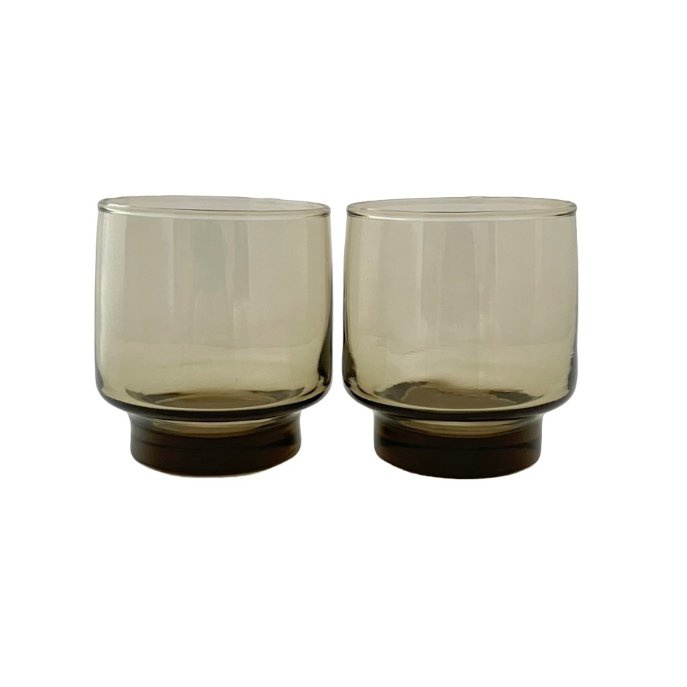 Old Fashioned Tawny Accent by LIBBEY GLASS COMPANY Qty 2 Stackable